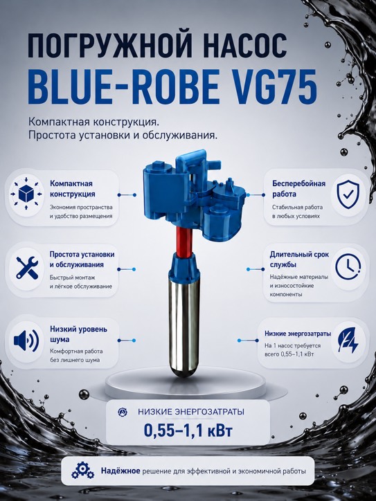 Погружной насос BLUE-ROBE VG75 - фото 1