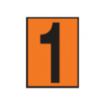 Рельефная цифра "1" для наборной таблички ДОПОГ - фото 1