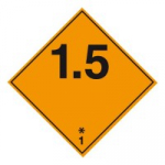 Наклейка опасный груз - "Класс 1.5. Знак взрывчатые вещества" - фото 1