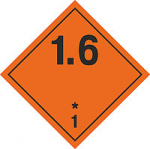 Наклейка опасный груз - "Класс 1.6. Знак взрывчатые вещества" - фото 1