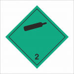 Наклейка опасный груз - "Класс 2. Знак сжатый газ, невоспламеняющийся" - фото 1