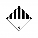 Наклейка опасный груз - "Класс 9. Знак Прочие опасные вещества" - фото 1